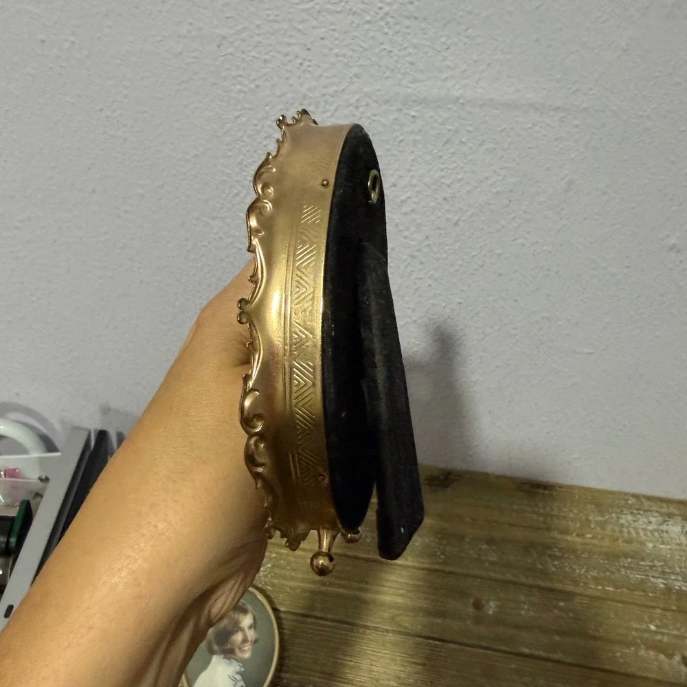 Vintage Mid Century Ornate Gold Oval Picture Frames Set of 3 Filigree Scrolled